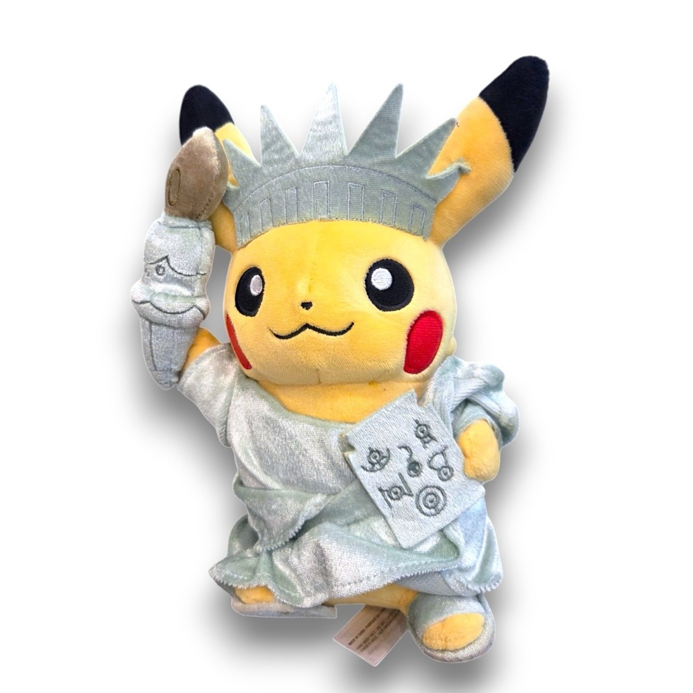 Pokemon Center Pikachu Statue Of Liberty Plush NYC Poke Center Exclusive 9"